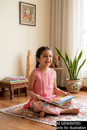 Image for Kusvaa Grw126 Meera Cotton Girls Top Pant Set Ai