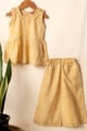Image for Kusvaa Grw136 Jivika Kids Yellow Cotton Co Ord Set Front