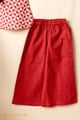 Image for Kusvaa Grw139 Gauri Kids White Marron Cotton Co Ord Set Lower
