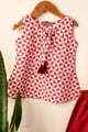 Image for Kusvaa Grw139 Gauri Kids White Marron Cotton Co Ord Set Top