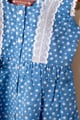Image for Kusvaa Grw140 Oviya Kids Blue Cotton Dress Closeup