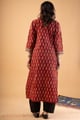 Image for Kusvaa Wkr325 Zara Cotton Handblock Kurta Back
