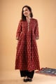 Image for Kusvaa Wkr325 Zara Cotton Handblock Kurta Side