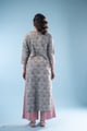 Image for Kusvaa Wkr326 Ishi Cotton Handblock Straight Kurta Back