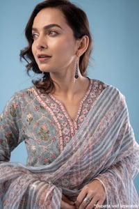 Image for Kusvaa Wkr326 Ishi Cotton Handblock Straight Kurta Featured