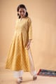 Image for Kusvaa Wkr333 Lavanya Cotton Straight Fit Kurta Side