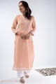 Image for Kusvaa Wkr335 Grahi Kota Doria Straight Fit Kurta Side