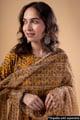 Image for Kusvaa Wkr336 Aarunya Handblock A Line Kurta Featured With Dupatta