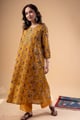 Image for Kusvaa Wkr336 Aarunya Handblock A Line Kurta Front 3