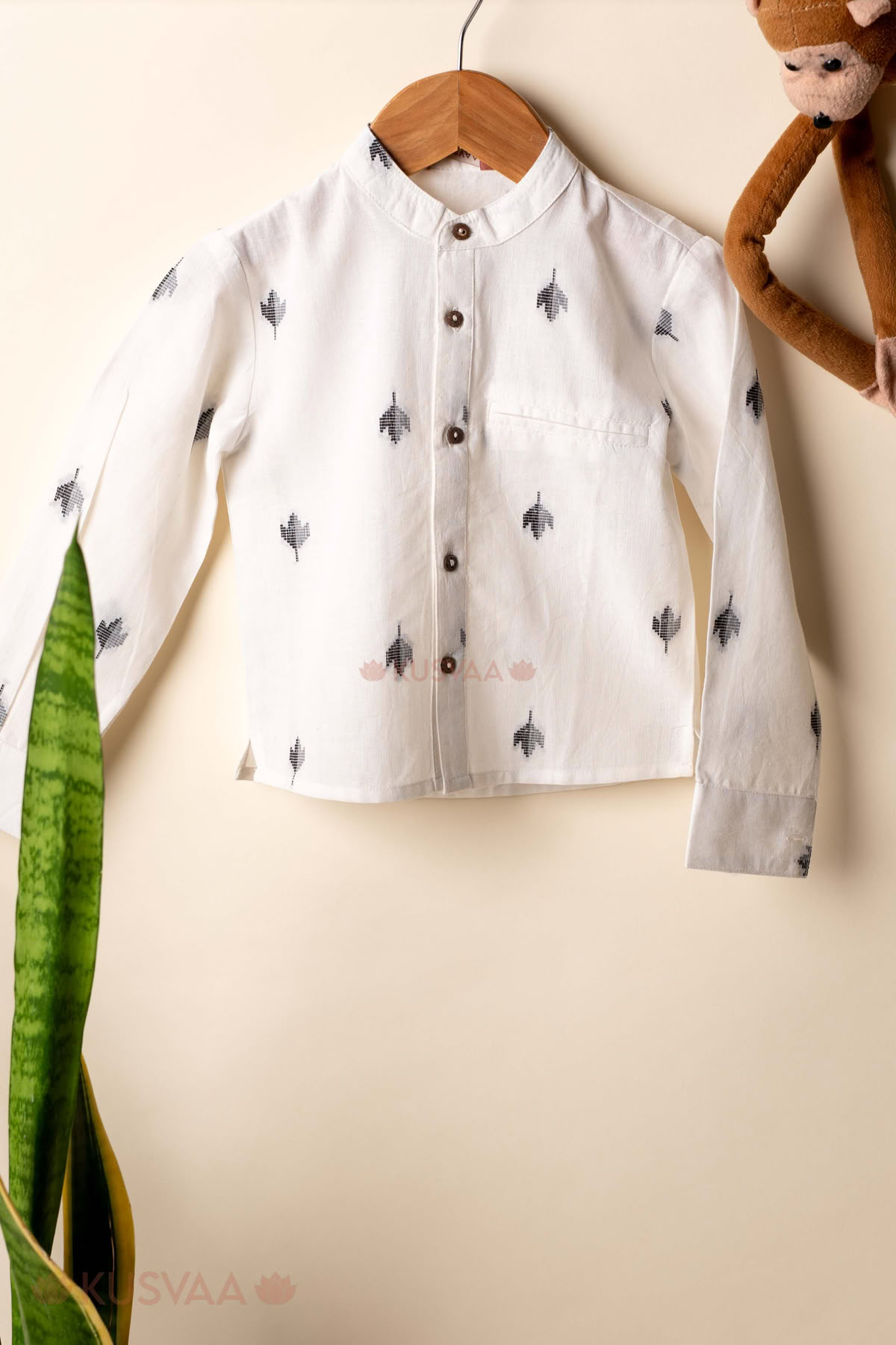 Image for Kusvaa Byw075 Vihaan Handloom Cotton Boys Shirt Front