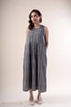 Image for Kusvaa Dr103 Shreya Ajrakh Cotton A Line Grey Dress Front.jpg