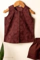 Image for Kusvaa Grw120 Gauri Cotton Girls Top Short Set Front