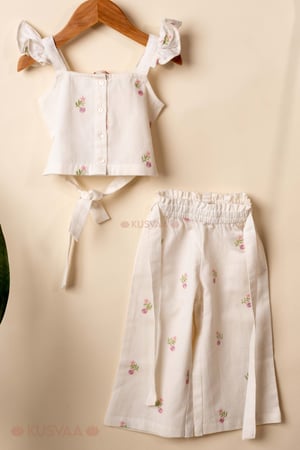 Image for Kusvaa Grw121 Siya Handloom Cotton Girls Top Pant Set Featured