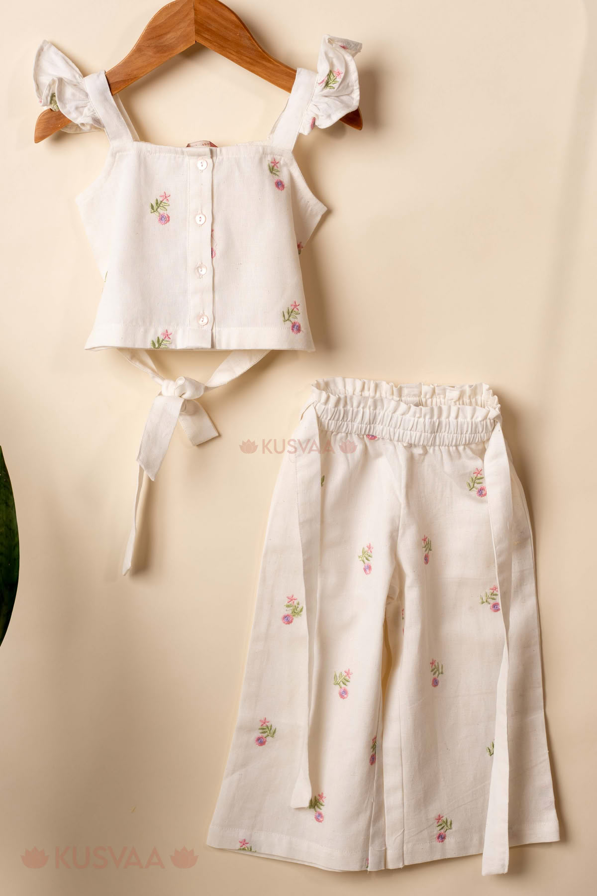 Image for Kusvaa Grw121 Siya Handloom Cotton Girls Top Pant Set Featured