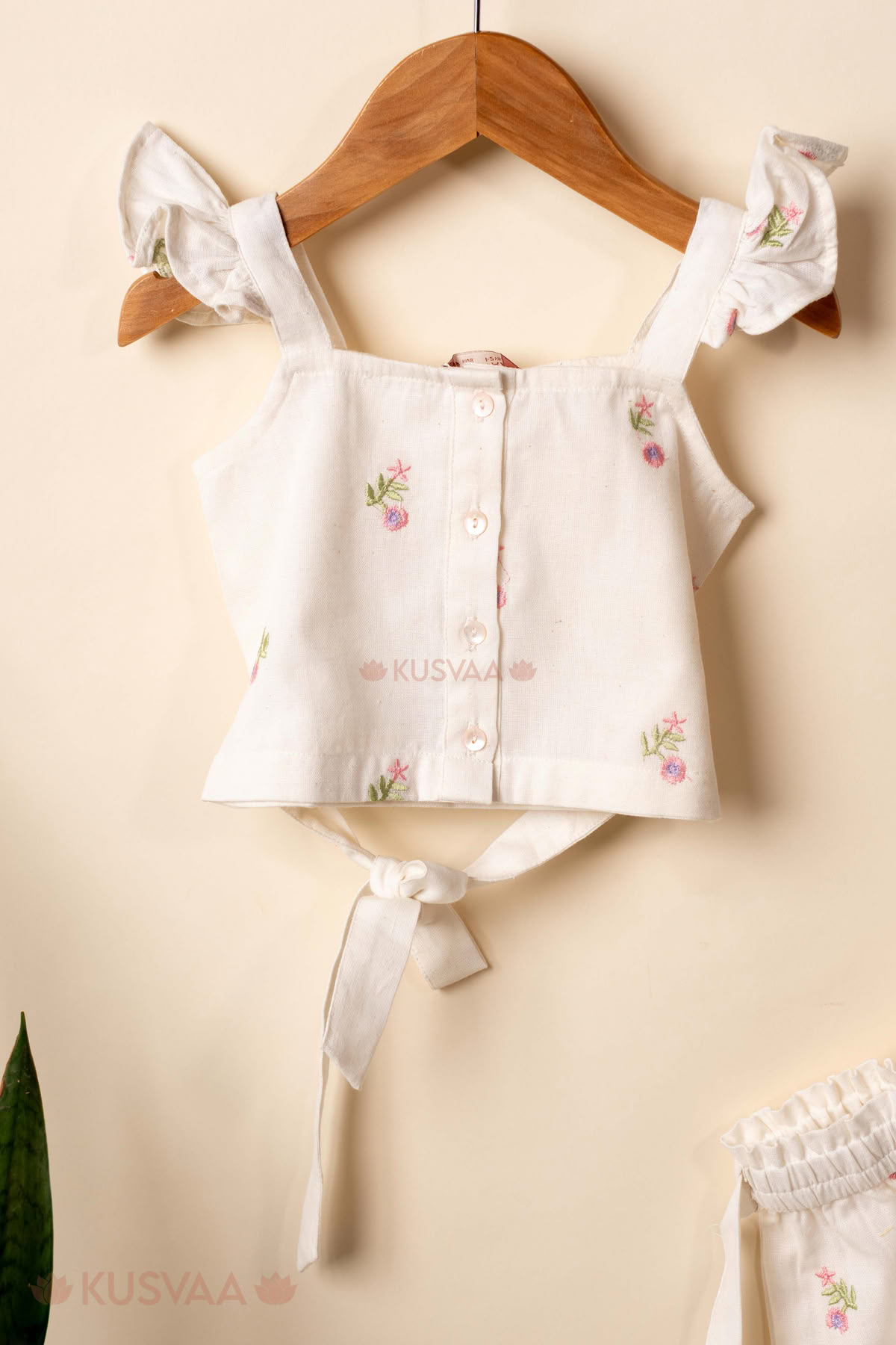Image for Kusvaa Grw121 Siya Handloom Cotton Girls Top Pant Set Top