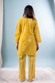 Image for Kusvaa Lwj011 Mira Cotton Yellow Night Suit Set Back