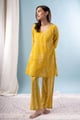 Image for Kusvaa Lwj011 Mira Cotton Yellow Night Suit Set Side