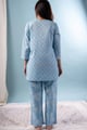 Image for Kusvaa Lwj014 Avani Cotton Blue Nightsuit Set Back.jpg