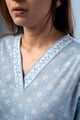 Image for Kusvaa Lwj014 Avani Cotton Blue Nightsuit Set Closeup.jpg