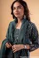 Image for Kusvaa Wkr331 Neya Cotton Handblock Straight Fit Kurta Dupatta Closeup