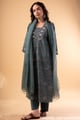 Image for Kusvaa Wkr331 Neya Cotton Handblock Straight Fit Kurta Dupatta Front
