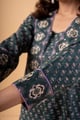 Image for Kusvaa Wkr331 Neya Cotton Handblock Straight Fit Kurta Sleeves