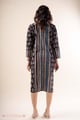 Image for Kusvaa Wkr342 Aarohi Cotton Black Blue Ajrakh Staright Kurta Back