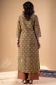 Image for Kusvaa Wkr348 Bhavya Handblock Cotton Green Kurta Back.jpg
