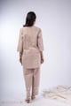 Image for Kusvaa Cood153 Vanya Nagari Handloom Beige Co Ord Set Back