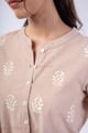 Image for Kusvaa Cood153 Vanya Nagari Handloom Beige Co Ord Set Closeup