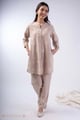 Image for Kusvaa Cood153 Vanya Nagari Handloom Beige Co Ord Set Pocket