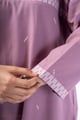 Image for Kusvaa Cood160 Aahana Handblock Cotton Purple Co Ord Set Sleeves