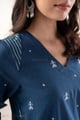 Image for Kusvaa Cood161 Ekani Handloom Cotton Co Ord Set Closeup
