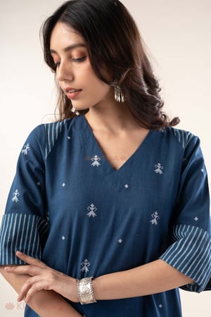 Image for Kusvaa Cood161 Ekani Handloom Cotton Co Ord Set Featured
