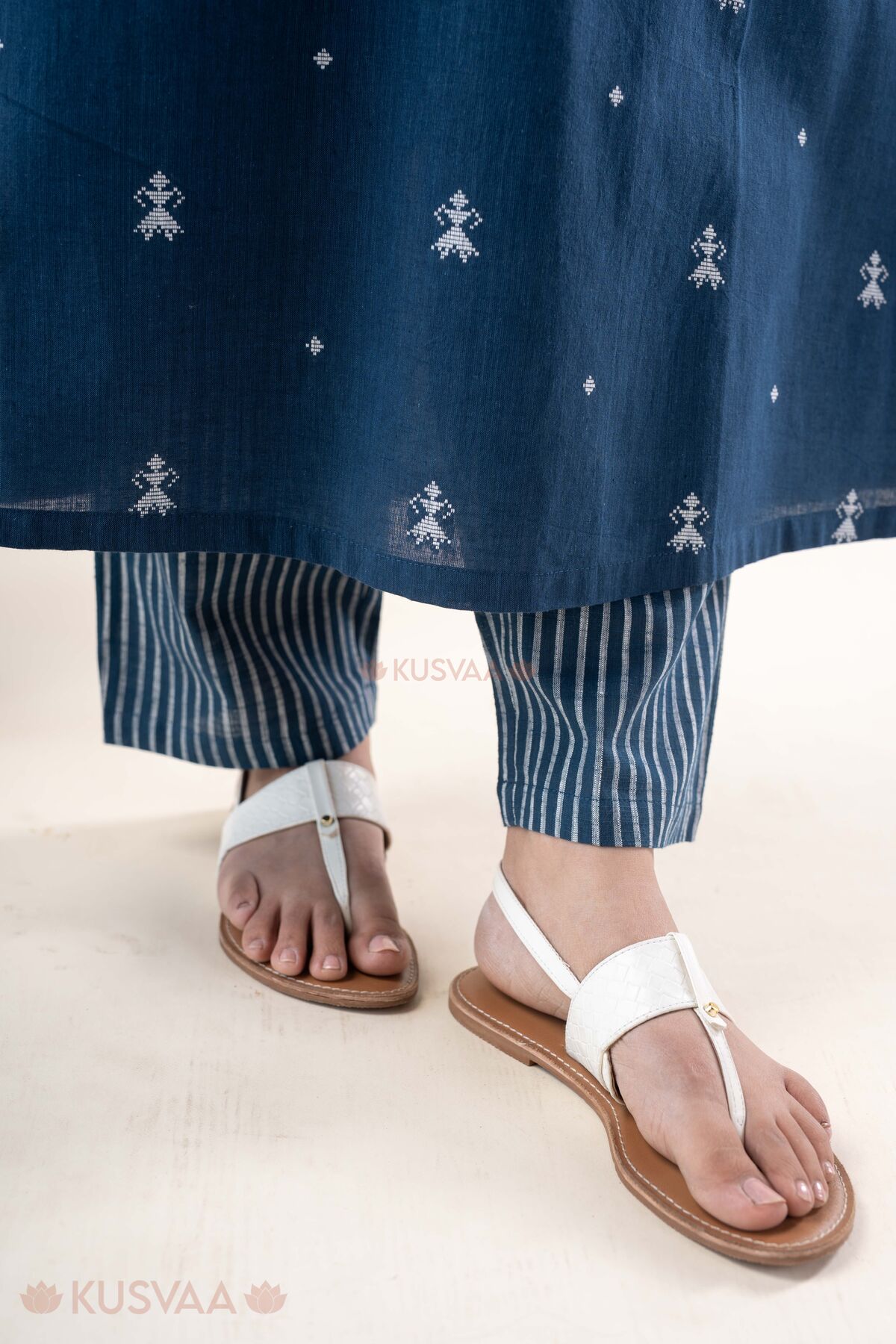 Image for Kusvaa Cood161 Ekani Handloom Cotton Co Ord Set Pant