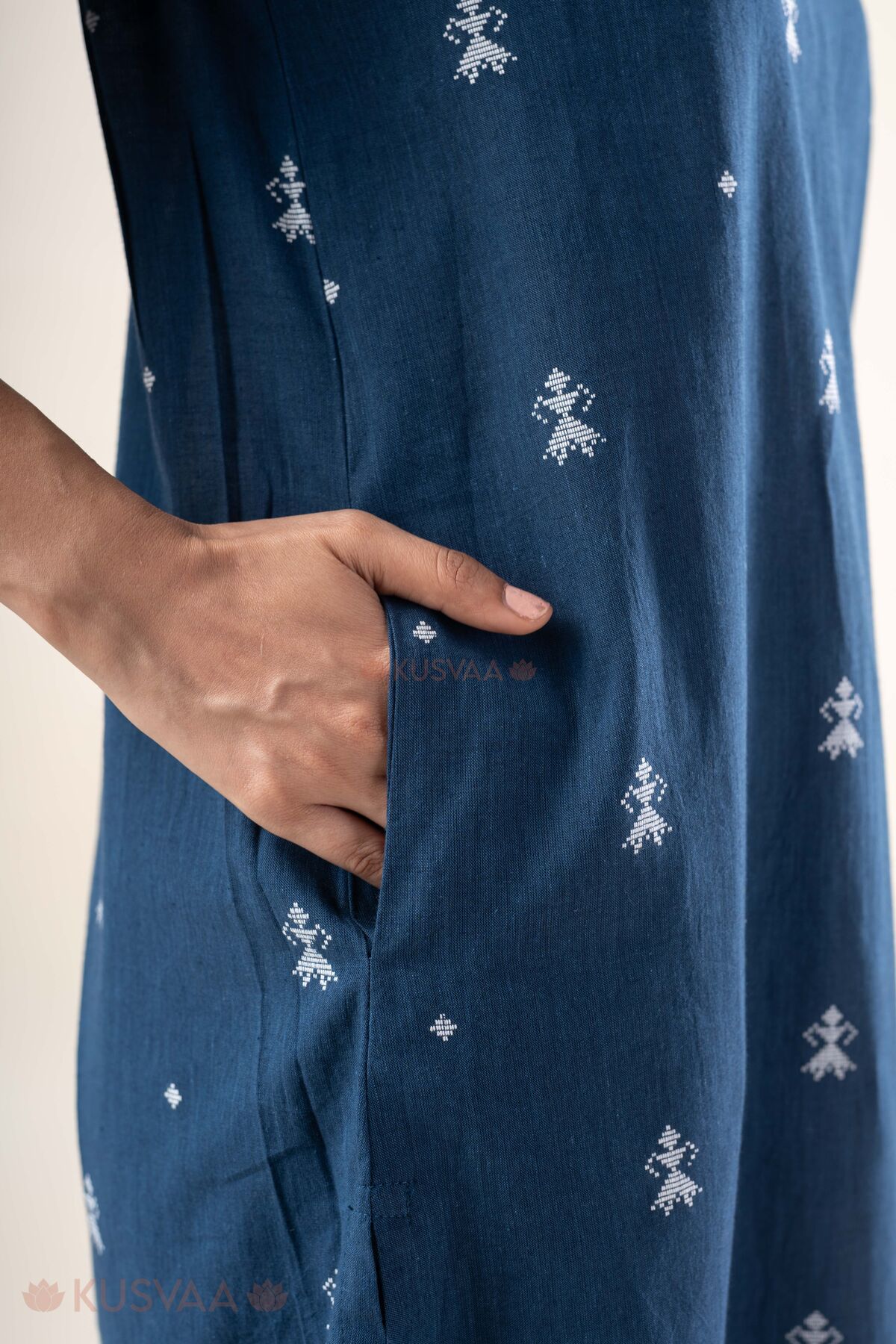 Image for Kusvaa Cood161 Ekani Handloom Cotton Co Ord Set Pocket