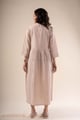 Image for Kusvaa Dr102 Kriti Nagari Handloom Beige Dress Back