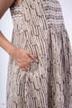 Image for Kusvaa Dr104 Esha Handblock Cotton Grey Dress Pocket