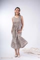 Image for Kusvaa Dr104 Esha Handblock Cotton Grey Dress Style