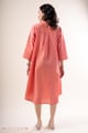 Image for Kusvaa Dr105 Falguni Cotton Pink Semi A Line Dress Back