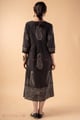 Image for Kusvaa Dr107 Bandita Cotton Charcoal Grey Dress Back
