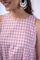 Image for Kusvaa Dr108 Gomti Handloom Cotton Dress Closeup