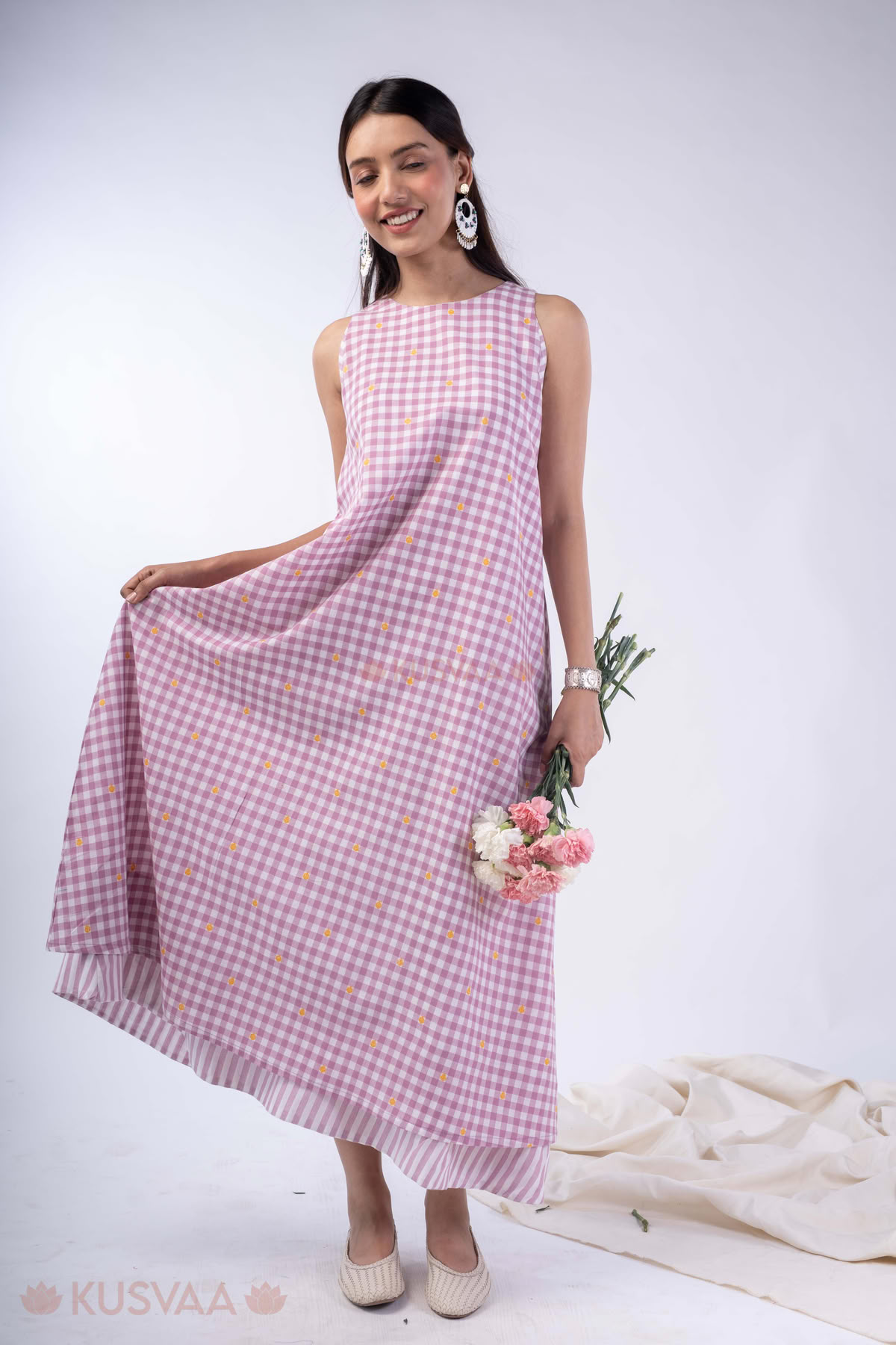 Image for Kusvaa Dr108 Gomti Handloom Cotton Dress Style