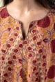 Image for Kusvaa Dr109 Netra Cotton Red A Line Dress Closeup