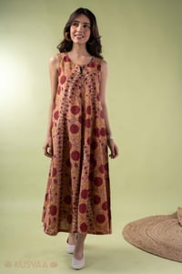 Image for Kusvaa Dr109 Netra Cotton Red A Line Dress Front