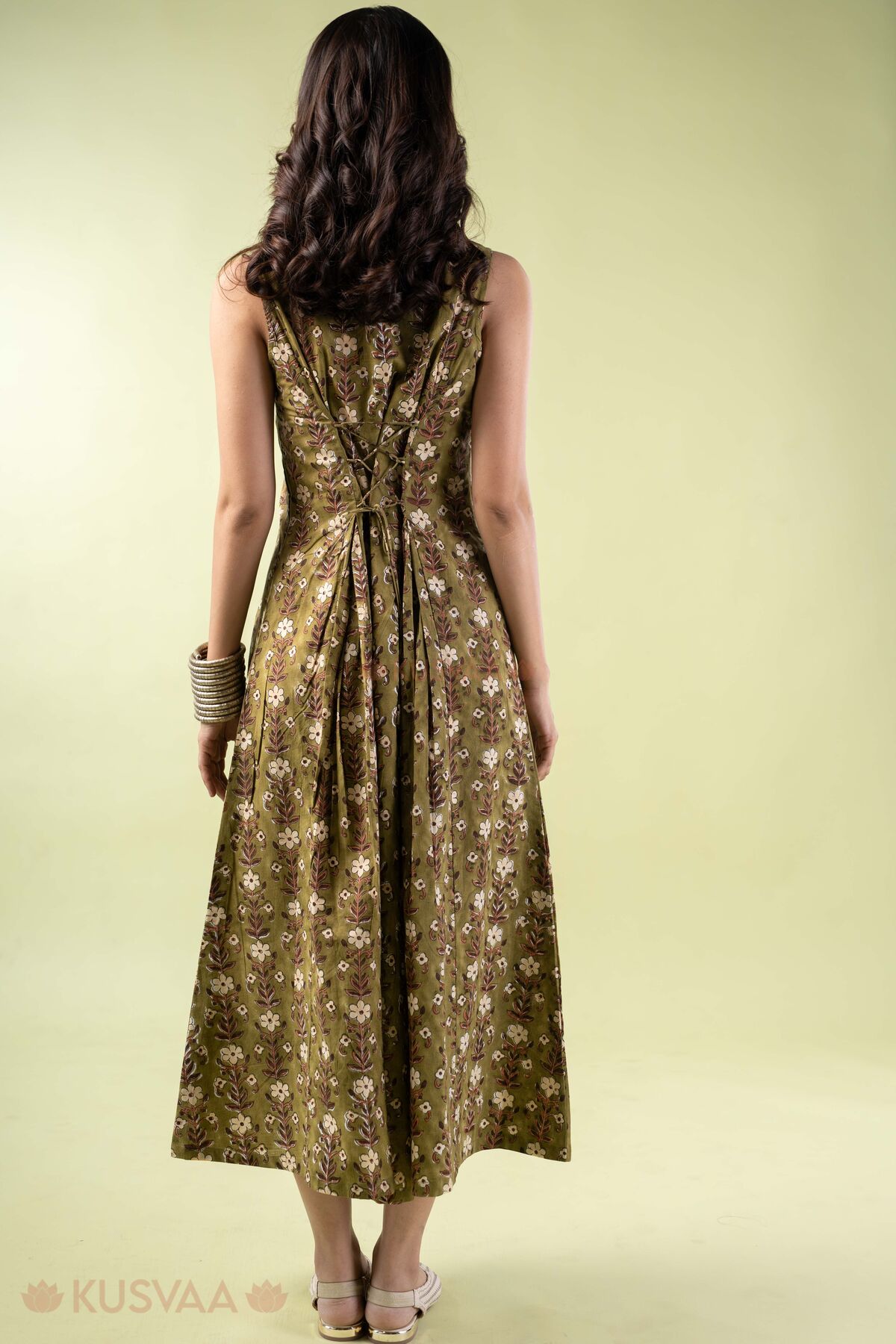 Image for Kusvaa Dr110 Grishima Cotton A Line Dress Back