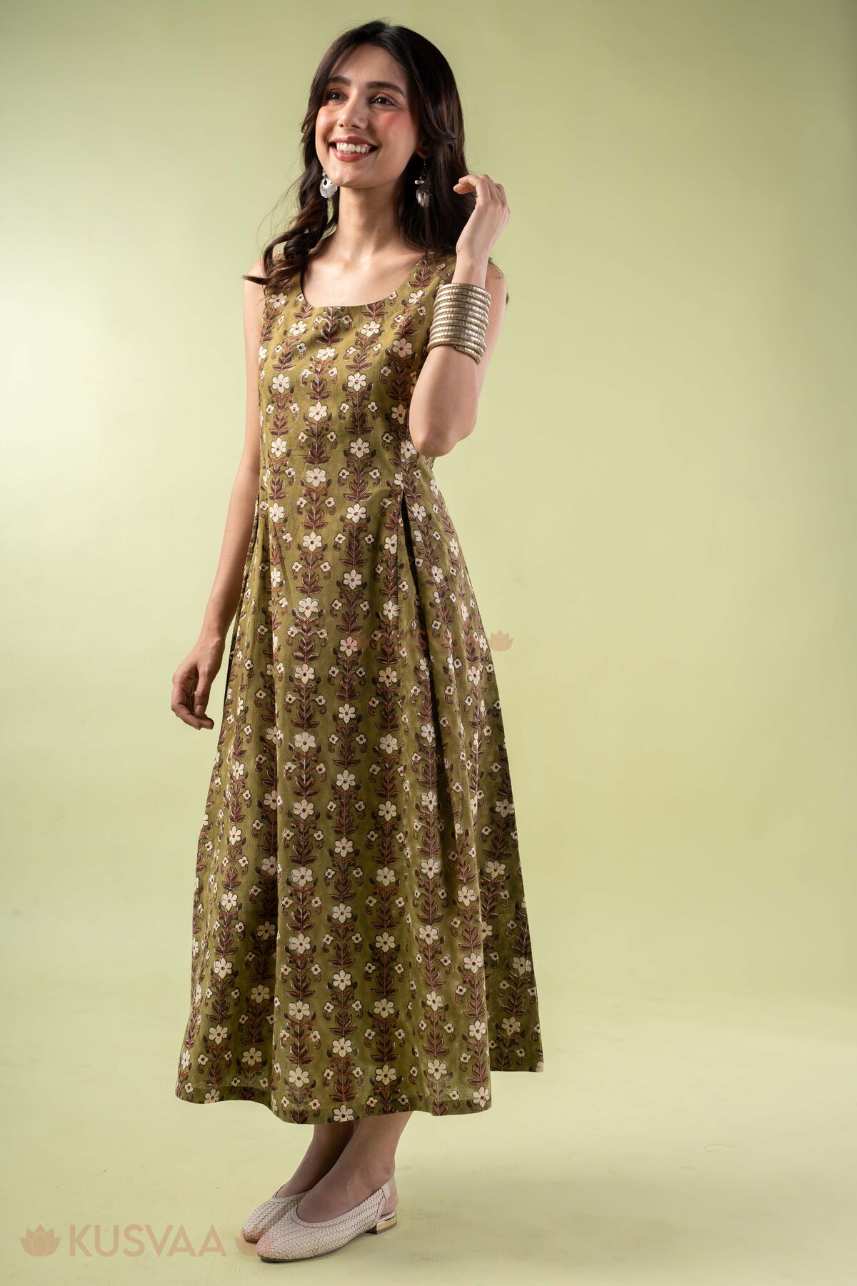 Image for Kusvaa Dr110 Grishima Cotton A Line Dress Featured