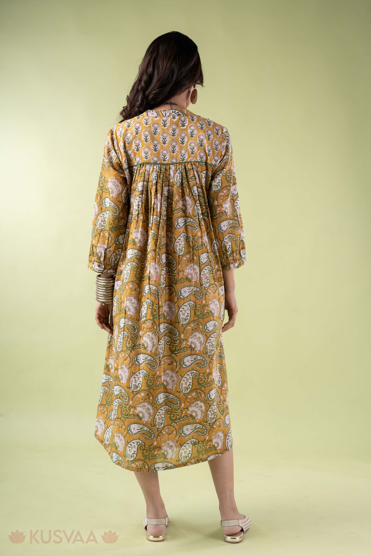 Image for Kusvaa Dr114 Haanvi Mulmul Women Dress Back