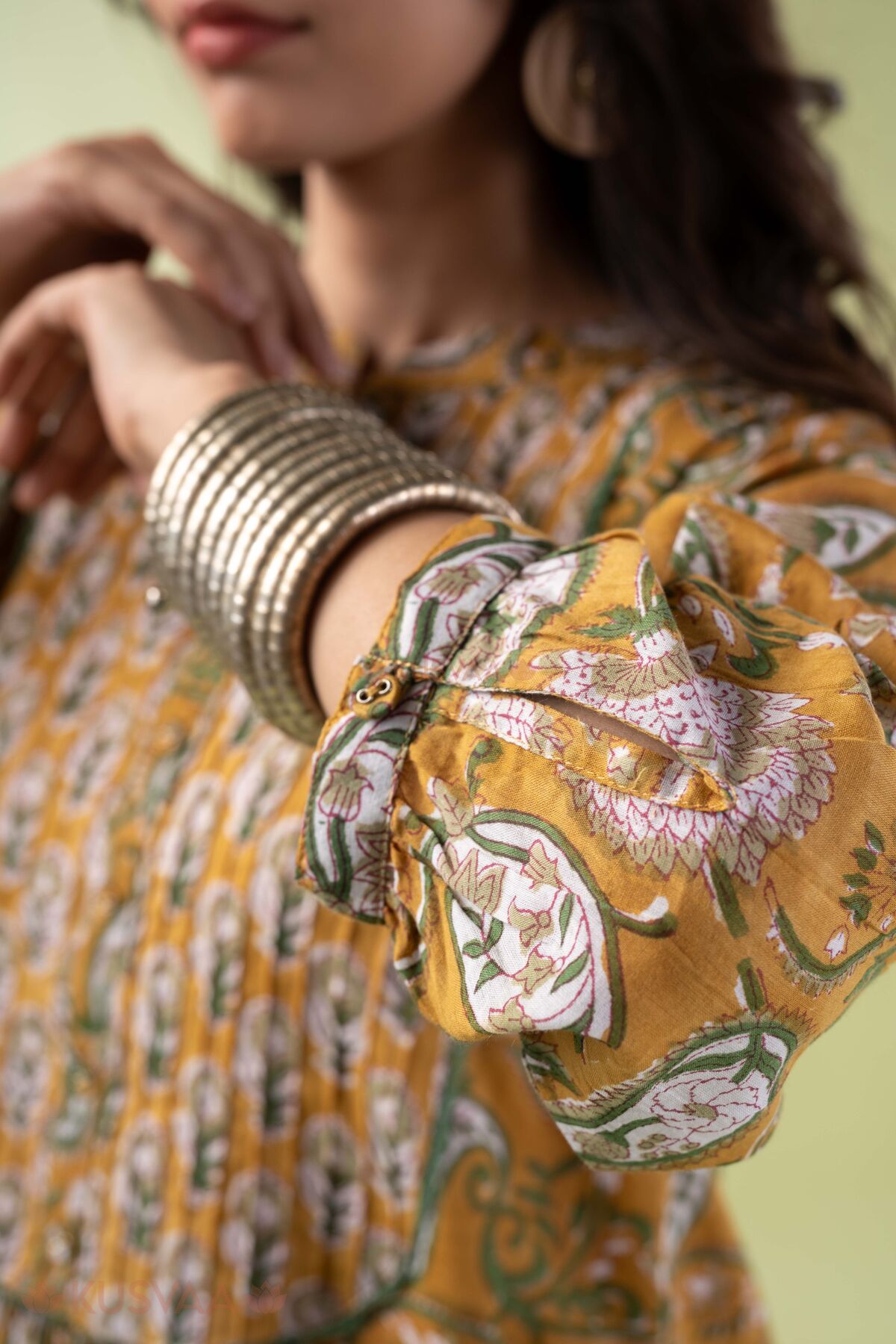 Image for Kusvaa Dr114 Haanvi Mulmul Women Dress Detailing
