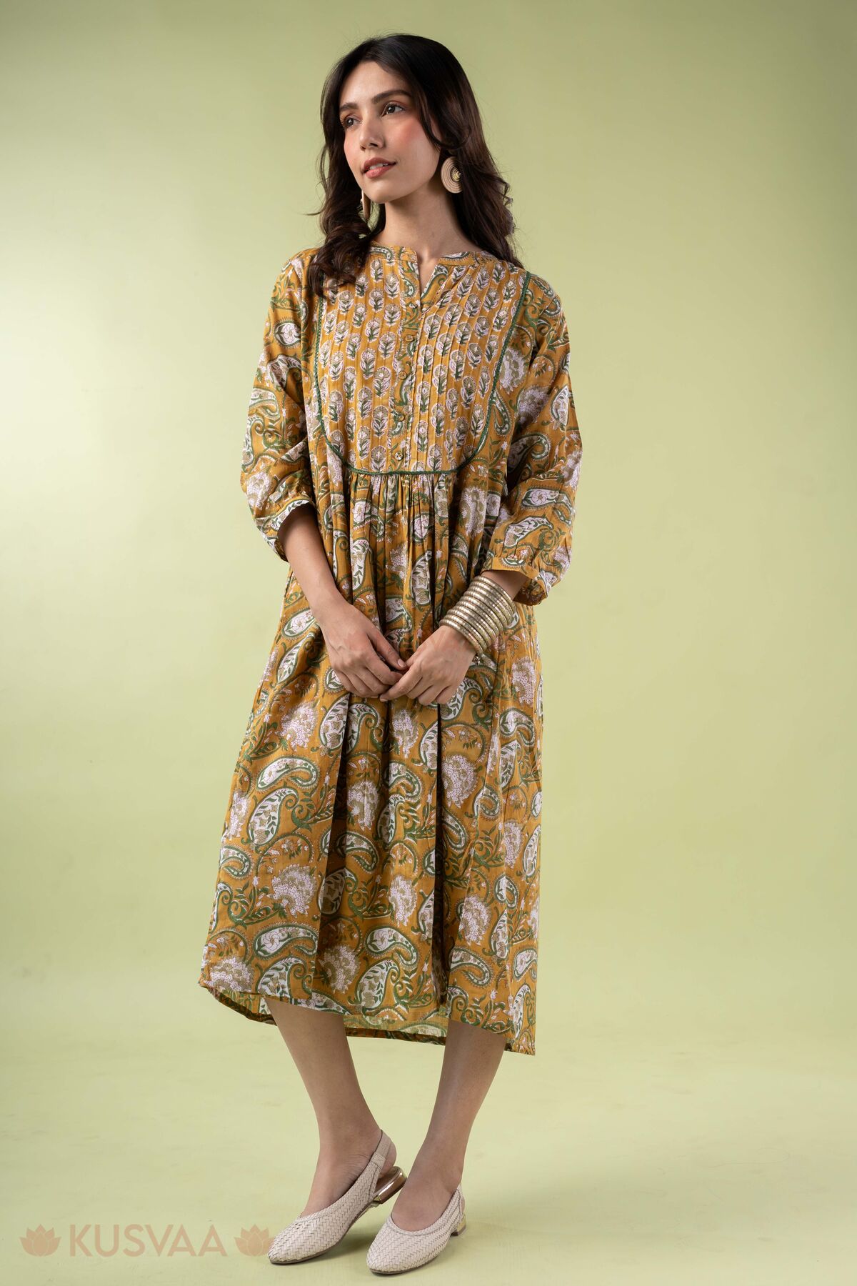 Image for Kusvaa Dr114 Haanvi Mulmul Women Dress Front